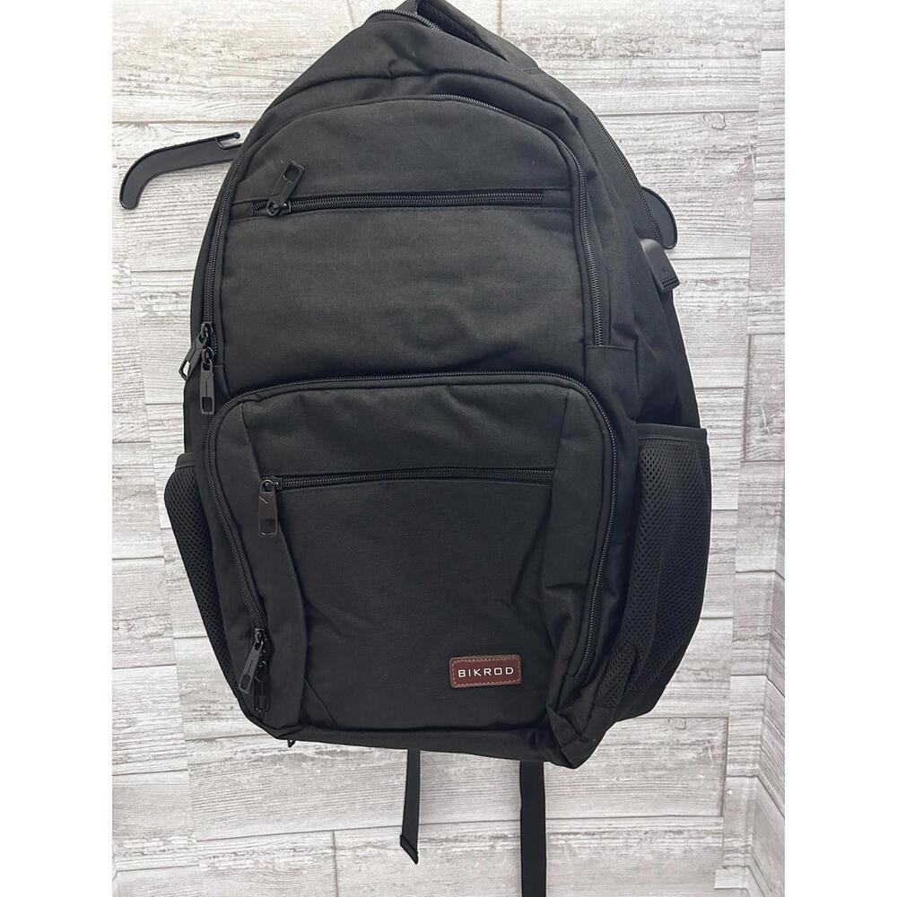 BIKROD Black Backpack – Durable 1680D Nylon Travel, School, or Work Bag